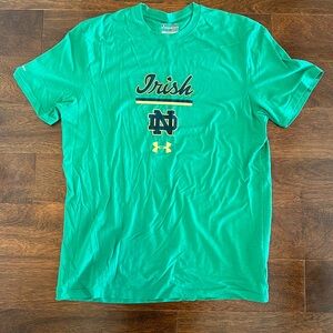 Notre Dame Fighting Irish Green Under Armour Shirt Never Worn Size Adult Medium